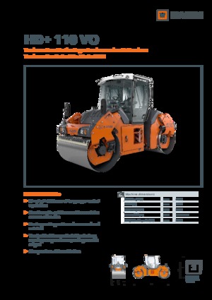 Rouleaux vibrants tandem Hamm HD+ 110 VO