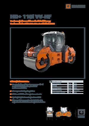 Rouleaux vibrants tandem Hamm HD+ 110i VV-HF