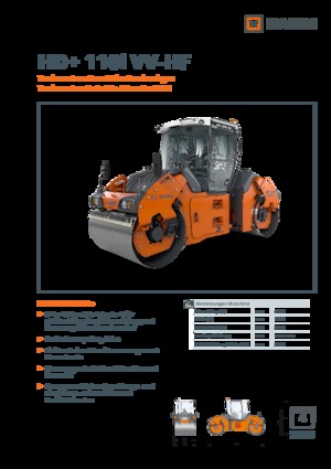 Rouleaux vibrants tandem Hamm HD+ 110i VV-HF