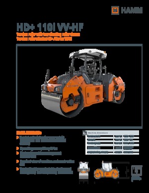 Rouleaux vibrants tandem Hamm HD+ 110i VV-HF