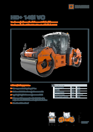 Rouleaux vibrants tandem Hamm HD+ 140i VO