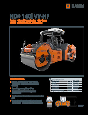 Rouleaux vibrants tandem Hamm HD+ 140i VV-HF