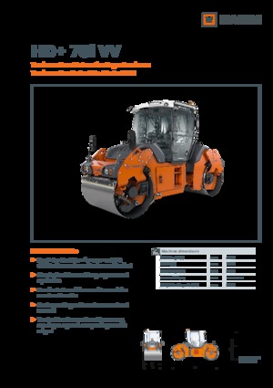 Rouleaux vibrants tandem Hamm HD+ 70i VV