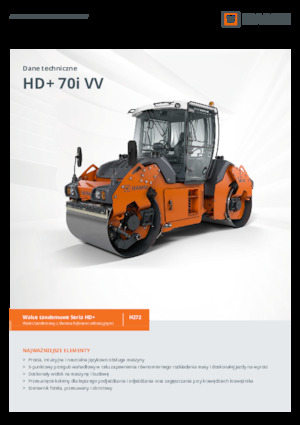 Rouleaux vibrants tandem Hamm HD+ 70i VV