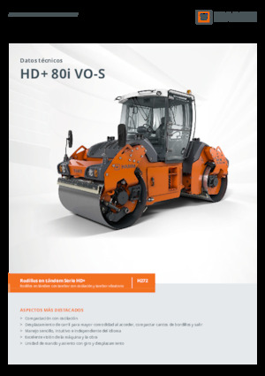 Rouleaux vibrants tandem Hamm HD+ 80i VO-S