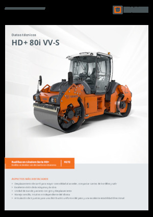 Rouleaux vibrants tandem Hamm HD+ 80i VV-S