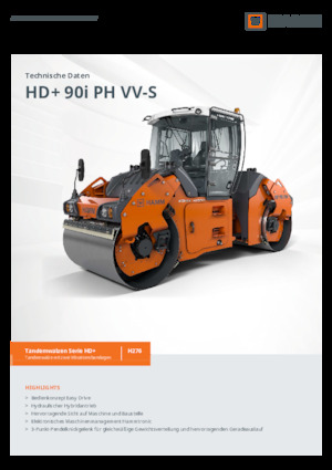 Rouleaux vibrants tandem Hamm HD+ 90i PH VV-S