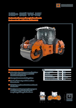 Rouleaux vibrants tandem Hamm HD+ 90i VV-HF