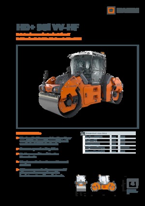 Rouleaux vibrants tandem Hamm HD+ 90i VV-HF