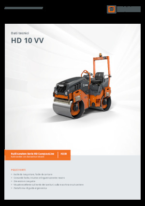Rouleaux vibrants tandem Hamm HD 10 VV