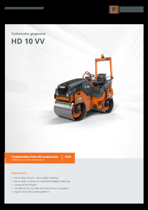 Rouleaux vibrants tandem Hamm HD 10 VV