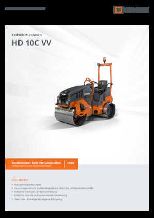 Rouleaux vibrants tandem Hamm HD 10C VV