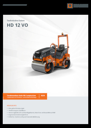 Rouleaux vibrants tandem Hamm HD 12 VO