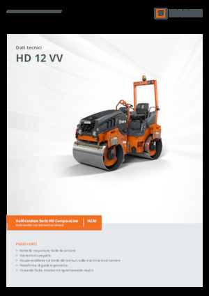 Rouleaux vibrants tandem Hamm HD 12 VV