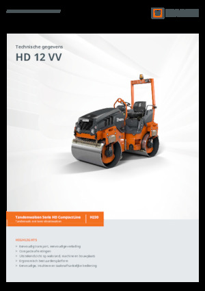 Rouleaux vibrants tandem Hamm HD 12 VV