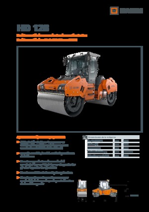 Rouleaux vibrants tandem Hamm HD 128
