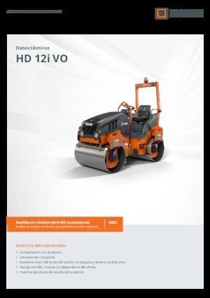 Rouleaux vibrants tandem Hamm HD 12i VO