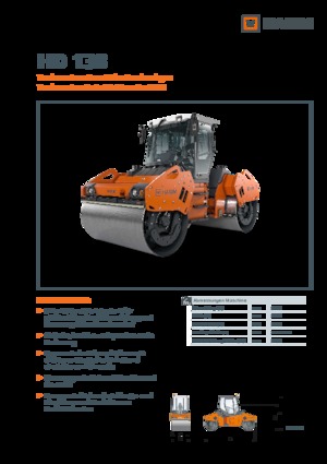 Rouleaux vibrants tandem Hamm HD 138