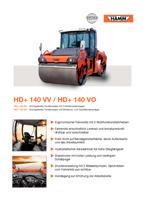 Rouleaux vibrants tandem Hamm HD 140 VO