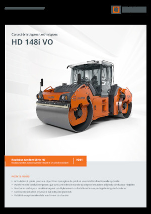 Rouleaux vibrants tandem Hamm HD 148i VO