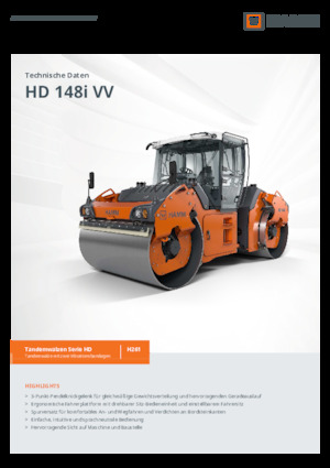Rouleaux vibrants tandem Hamm HD 148i VV