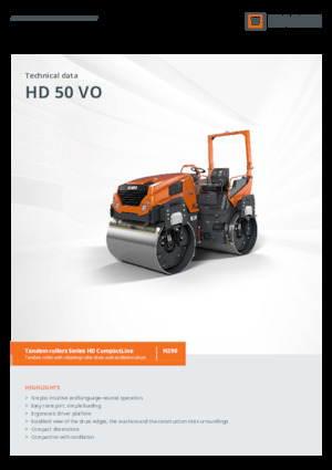 Rouleaux vibrants tandem Hamm HD 50 VO