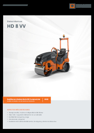 Rouleaux vibrants tandem Hamm HD 8 VV