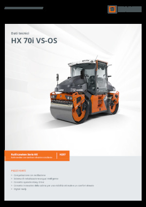 Rouleaux vibrants tandem Hamm HX 70i VS-OS