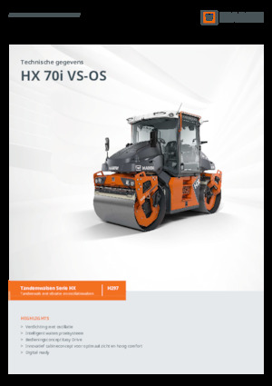 Rouleaux vibrants tandem Hamm HX 70i VS-OS