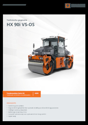 Rouleaux vibrants tandem Hamm HX 90i VS-OS