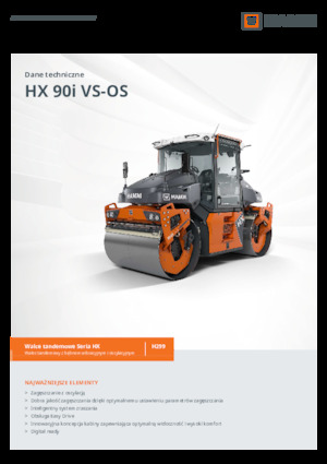 Rouleaux vibrants tandem Hamm HX 90i VS-OS