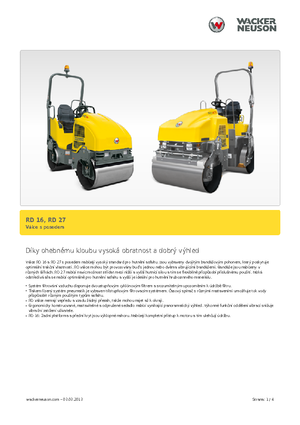 Rouleaux vibrants tandem Wacker Neuson RD 16-100