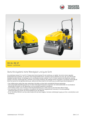 Rouleaux vibrants tandem Wacker RD 27-120