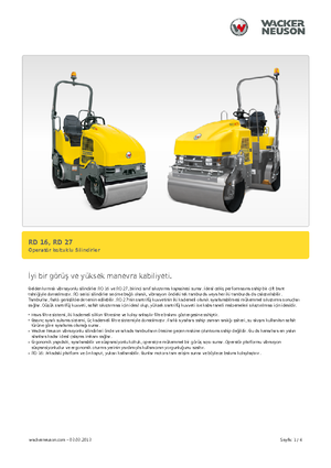 Rouleaux vibrants tandem Wacker RD 27-120