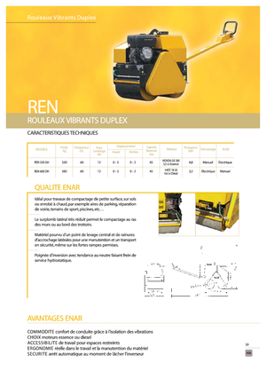 Rouleaux vibrants tandem Enar REN 550 GH