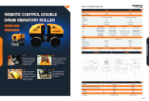 Rouleaux vibrants tandem Shantui SRD016W 