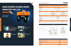 Rouleaux vibrants tandem Shantui SRD800L 