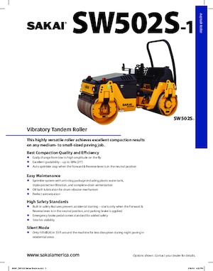 Rouleaux vibrants tandem Sakai SW502S-1
