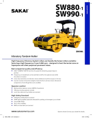 Rouleaux vibrants tandem Sakai SW880