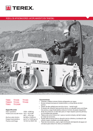 Rouleaux vibrants tandem Terex TV 900