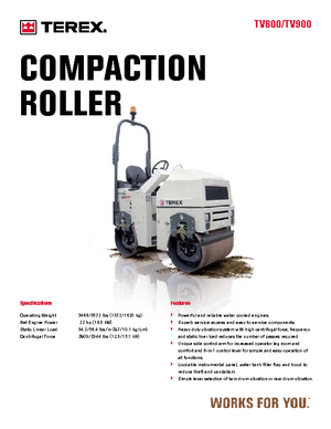 Rouleaux vibrants tandem Terex TV 900
