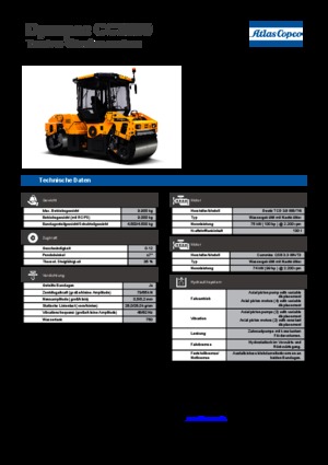 Rouleaux vibrants tandem Dynapac CC 3300