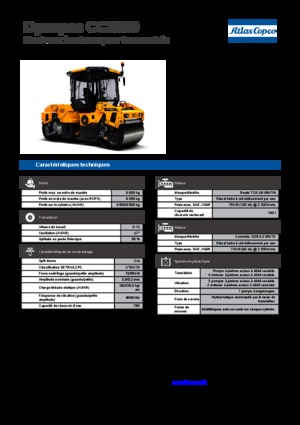 Rouleaux vibrants tandem Dynapac CC 3300