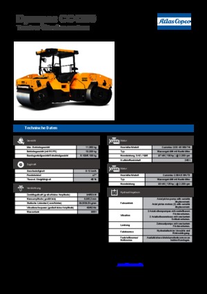 Rouleaux vibrants tandem Dynapac CC 4200