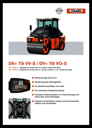 Rouleaux vibrants tandem Hamm DV+ 70i VO-S