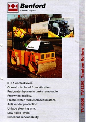 Rouleaux vibrants tandem Benford TV 1200