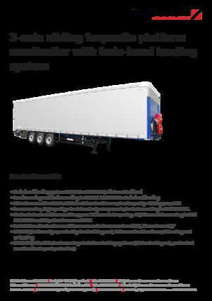 Plateforme semi-remorque rideaux collissants Schwarzmüller 3-axle sliding tarpaulin platform semitrailer - combined transport