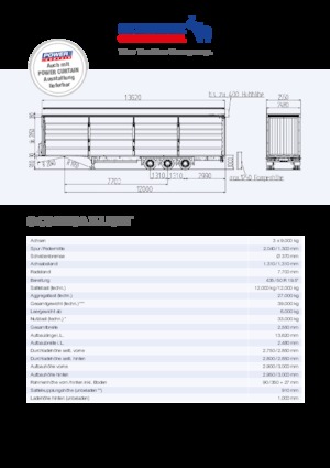 Plateforme semi-remorque rideaux collissants Schmitz Cargobull S.CS MEGA X-LIGHT