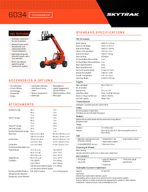 Chariot Élévateur Télescopique JLG 6034
