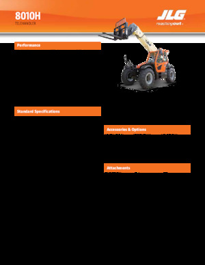 Chariot Élévateur Télescopique JLG 8010H